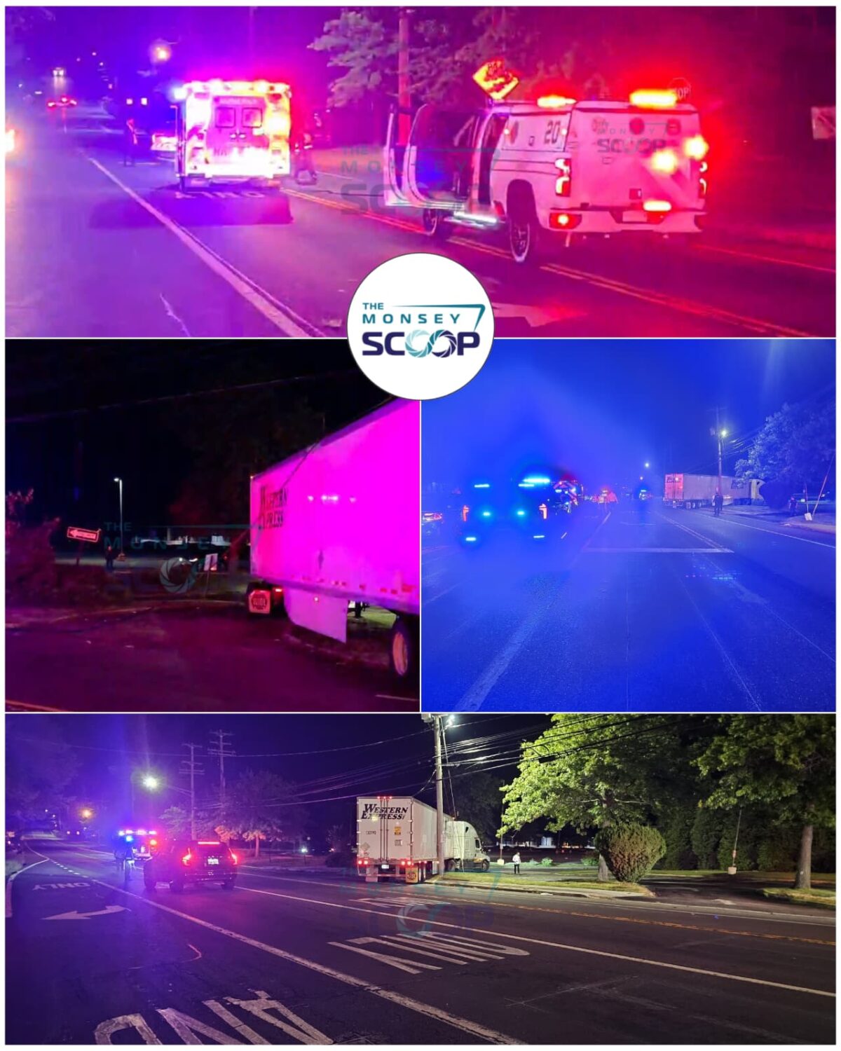 Tractor-Trailer Crash Brings Down Wires on South Airmont Road, Briefly Trapping Ambulance